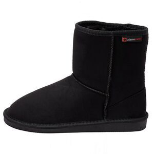 Alpine Swiss Laura Women's Short Winter Boots | Faux Suede Sherpa Lined Ankle
